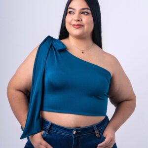 Top-Cropped Monaco Cyan